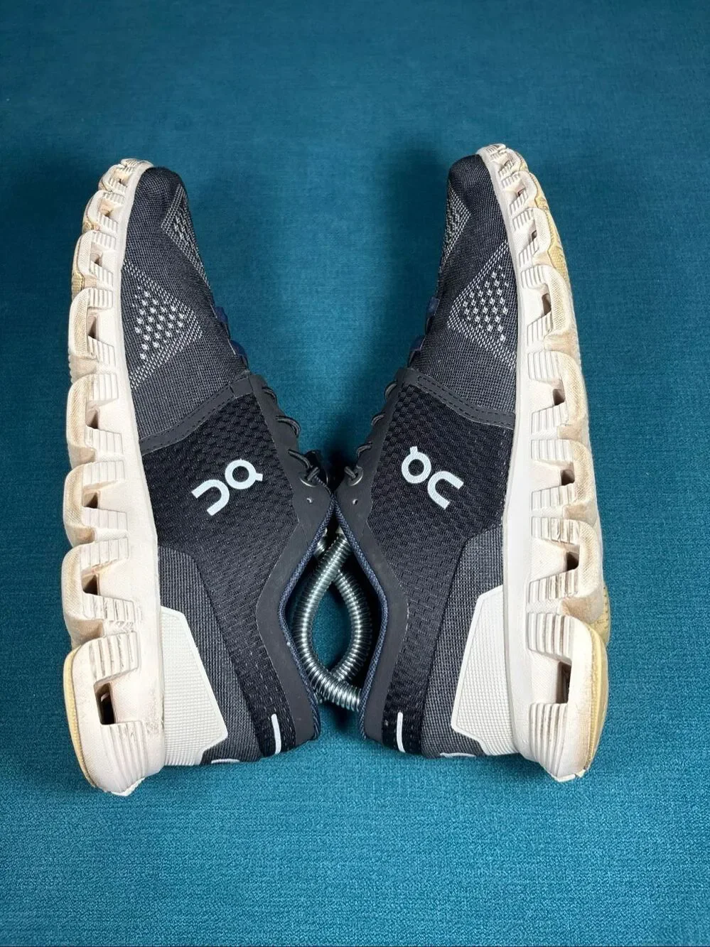 On Cloud X Womens Size 8.5 Black Cream Running Shoes Sneakers 40.99592